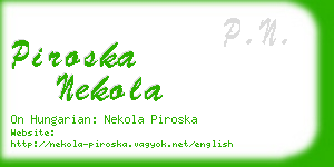piroska nekola business card